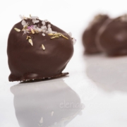 Fig chocolates with sea salt and thyme