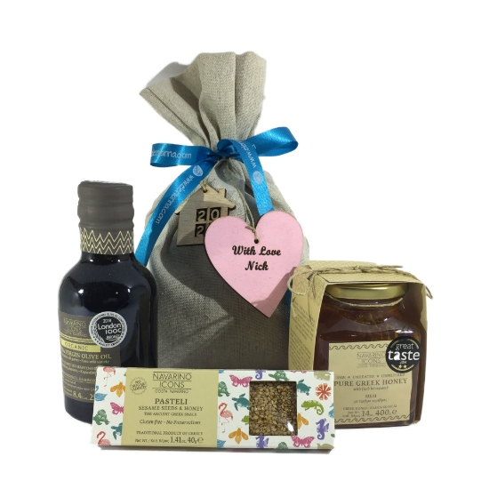 Greek favorite flavors in a gift pouch for her
