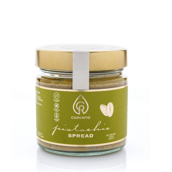 Jar of Premium Greek Pistachio Spread with Rich, Creamy Texture