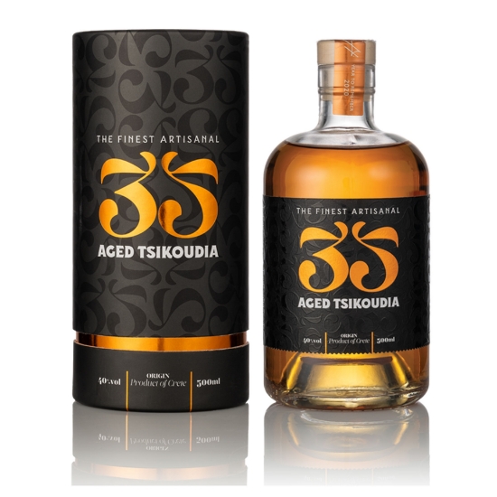 Premium Artisanal Cretan Aged Tsikoudia 35N 0.5lt